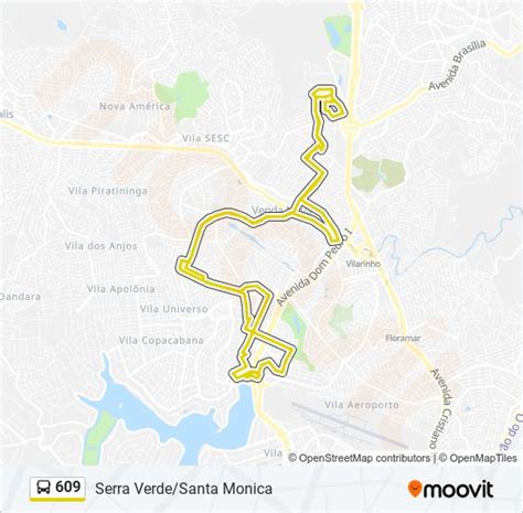 Rota da linha 609: horários, paradas e mapas .